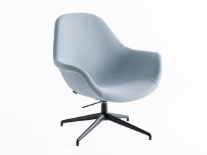 Тканевое вращающееся кресло с подлокотниками