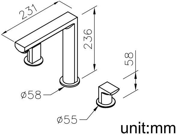 JUSTIME Смеситель для кухни с 3 отверстиями и поворотным изливом Arch 6790-98-80cp - Вид №1
