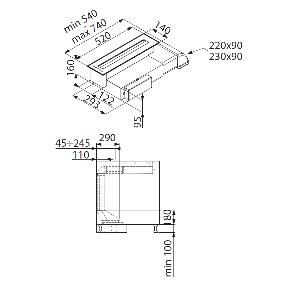 2455000 Вытяжка Domino Air 2455000 Fosterspa  - Вид №1