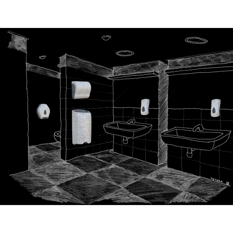 BUH209 Держатель для туалетной бумаги UNIQUE MARBLE LINE Merida  - Вид №2