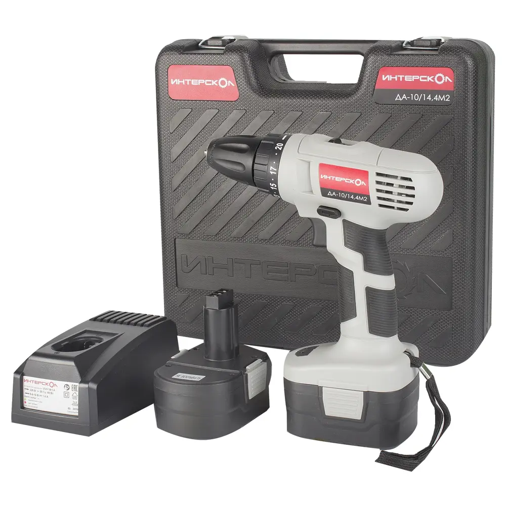 Шуруповерт Интерскол ДА-10/14,4М2, 14.4В, 1,5 Ач STLM-2182786 - Вид №3