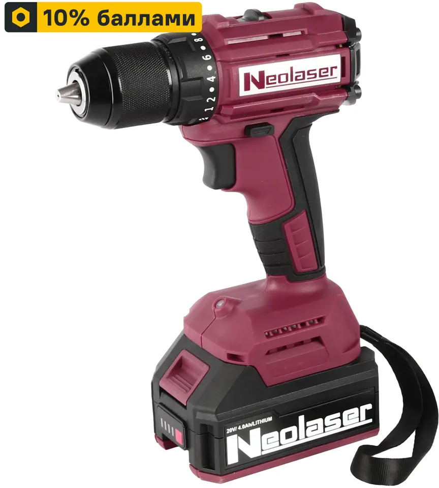 Аккумуляторная дрель-шуруповерт NEOLASER NCDB-63 с бесщеточным двигателем 89348554