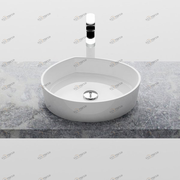 XJN01300004 Накладная раковина на столешницу  овальная Ravak 