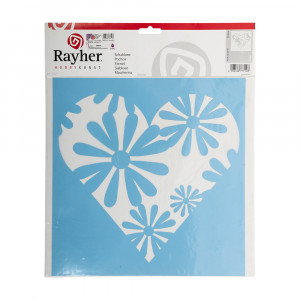 3832000 Трафарет 30 x 30 см сердце с листьями - Rayher