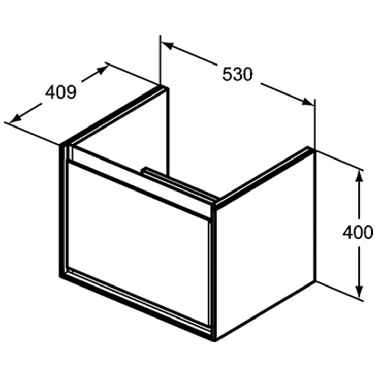 E0846PS Тумба для раковины 60 см Ideal Standard CONNECT AIR - Вид №1