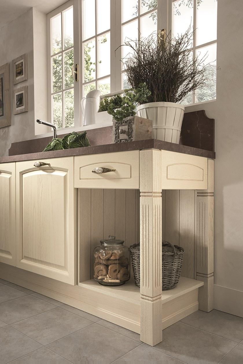 Febal Casa Деревянная кухня с островом с ручками sun-id-1348443 - Вид №2