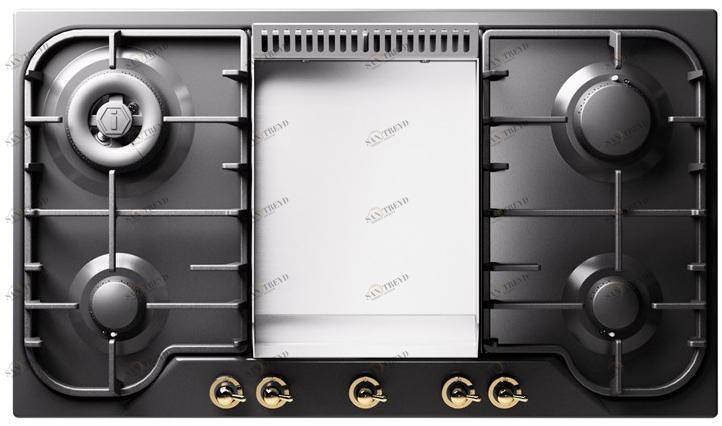 Ilve Газовая встраиваемая плита из нержавеющей стали Nostalgie Hcb90fcn Santreyd
