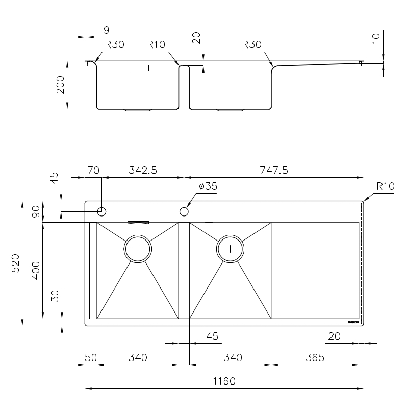 142000x Мойка New Wave 1420 00x Fosterspa  - Вид №1