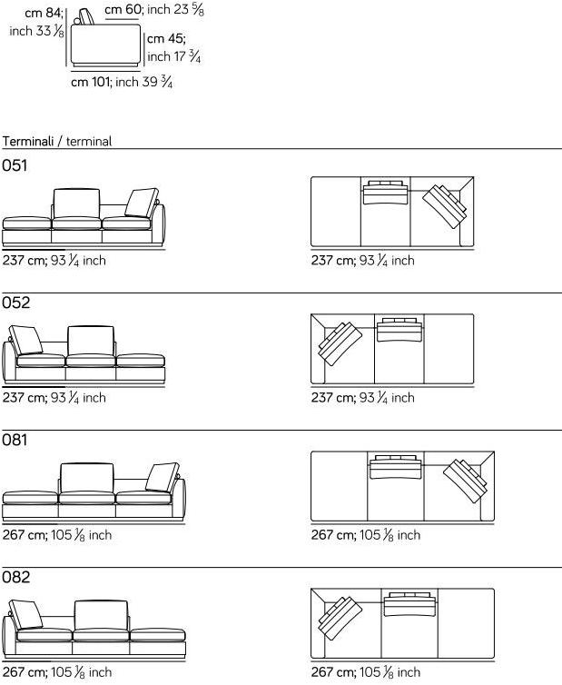 AMURA Модульный угловой диван из ткани Fripp Am025.031+052 - Вид №7