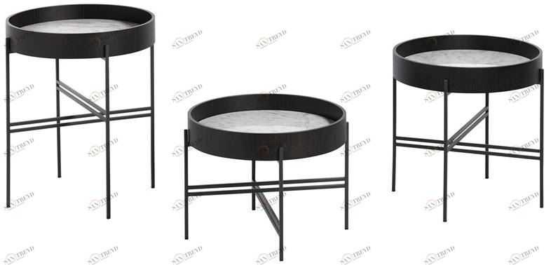 Potocco Круглый журнальный столик с подносом Tray 872/tc