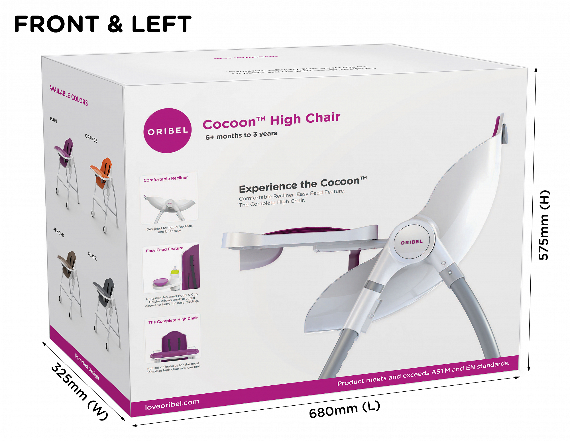 Стульчик для кормления Cocoon апельсиновый ORIBEL  322516 Оранжевый Santreyd  - Вид №6