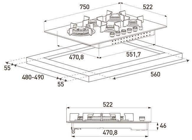 Grundig Газовая плита  7753988356  - Вид №1