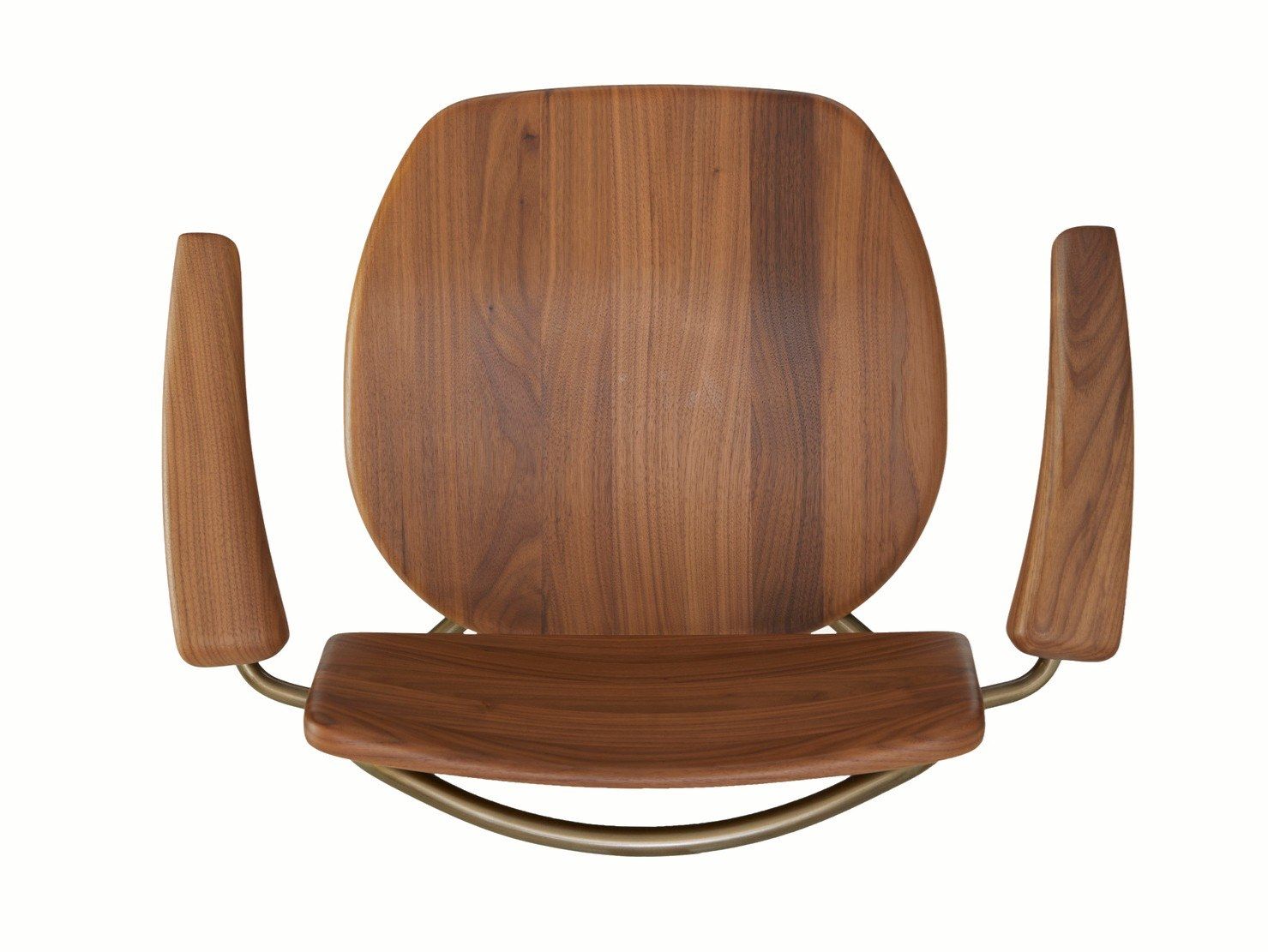 Штабелируемый стул из нержавеющей стали и дерева с подлокотниками BassamFellows труба ARCH-00140575 - Вид №5