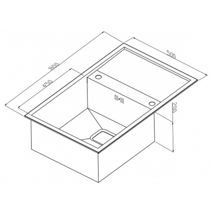 Zorg X-8050 Мойка кухонная прямоугольная Zorg  - Вид №2