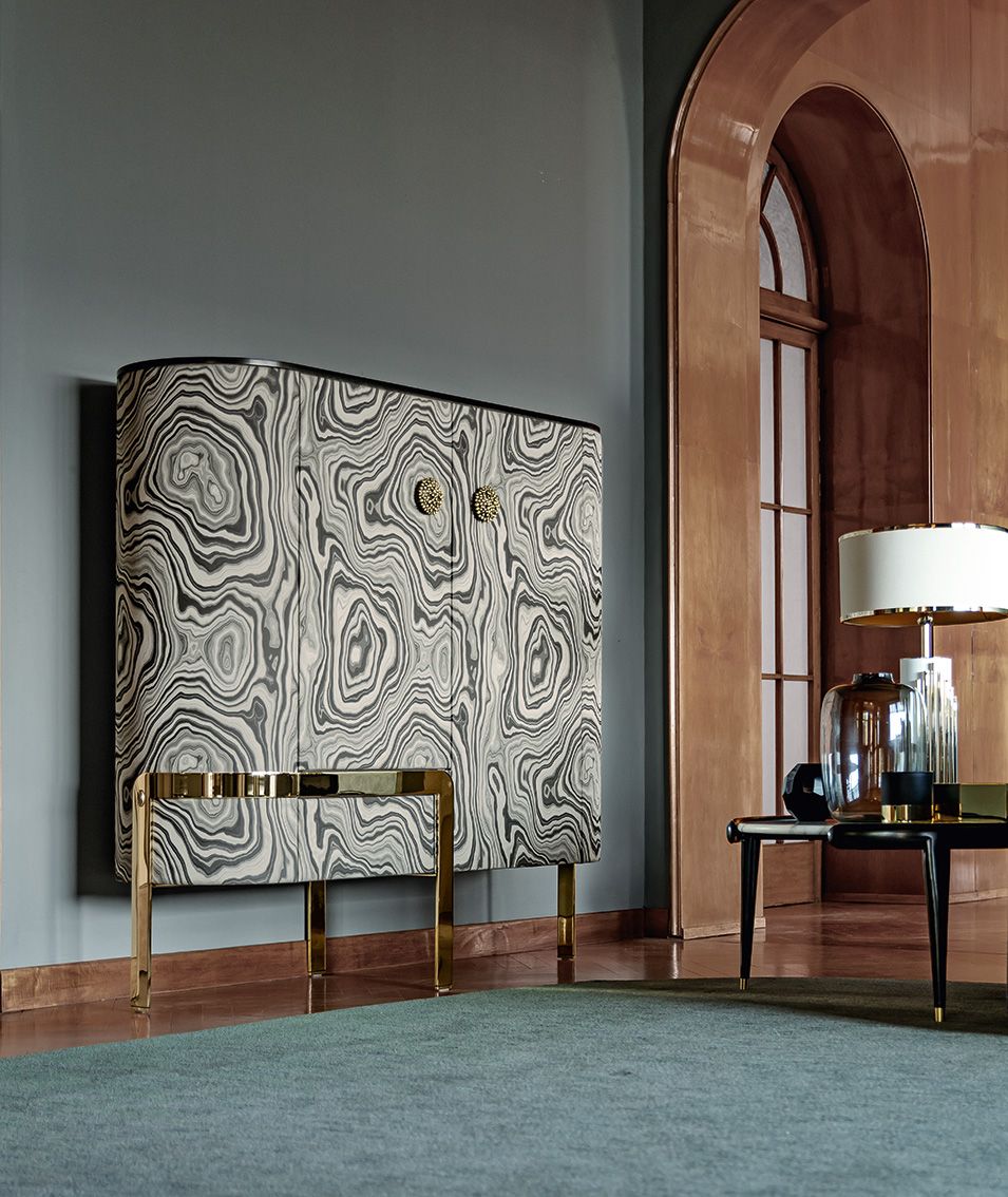 Барный шкаф с тканевым покрытием OPERA CONTEMPORARY DORIS ARCH-00135457 - Вид №1