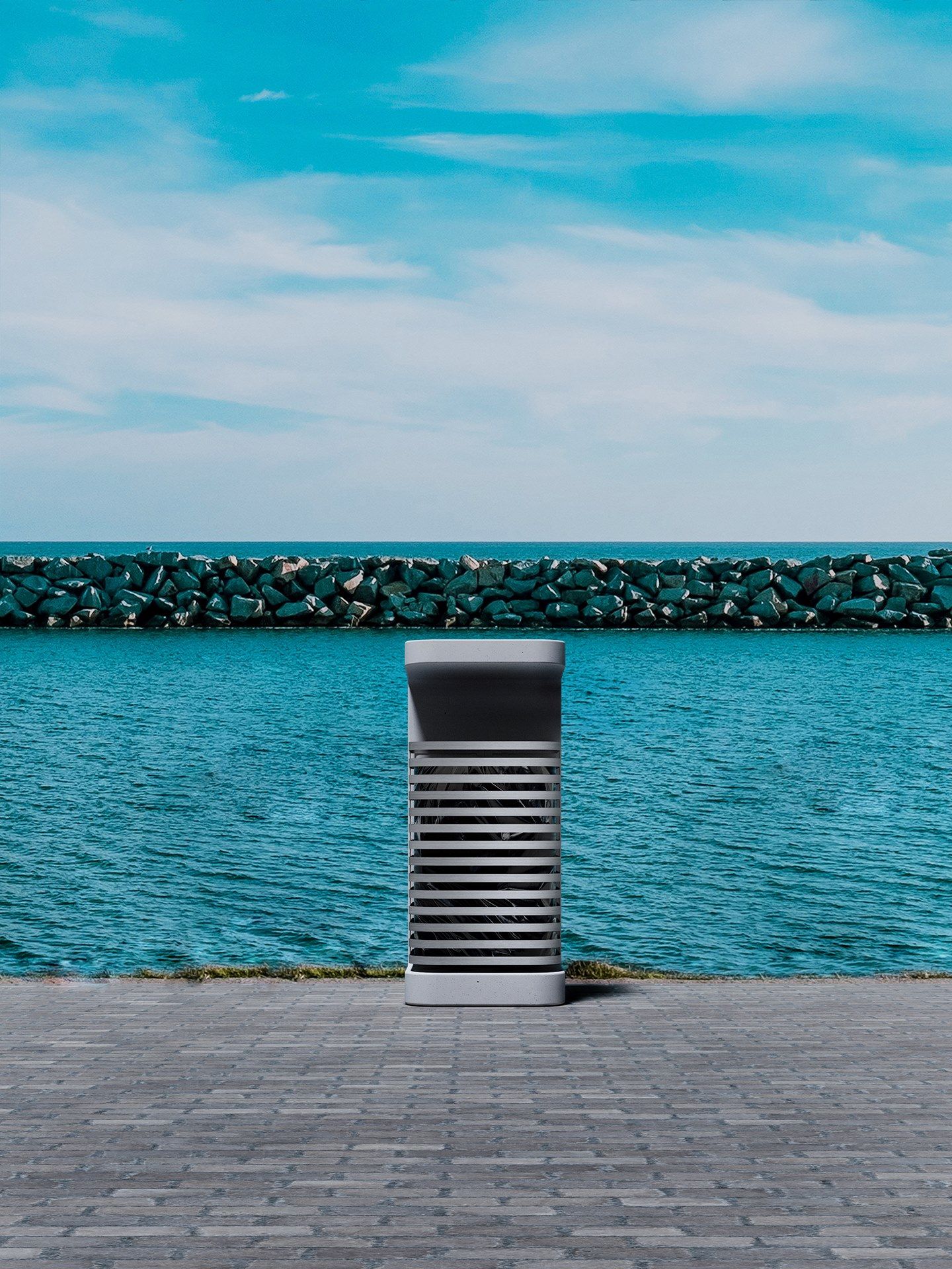 Держатель для мусора из нержавеющей стали и бетона SIT Flow ARCH-00151985 - Вид №2