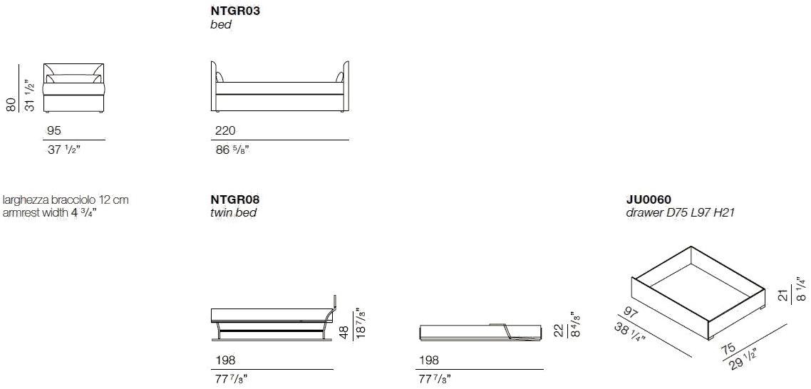 Bodema Мягкая кушетка из ткани, которая превращается в кровать Night&day sun-id-1460190 - Вид №6