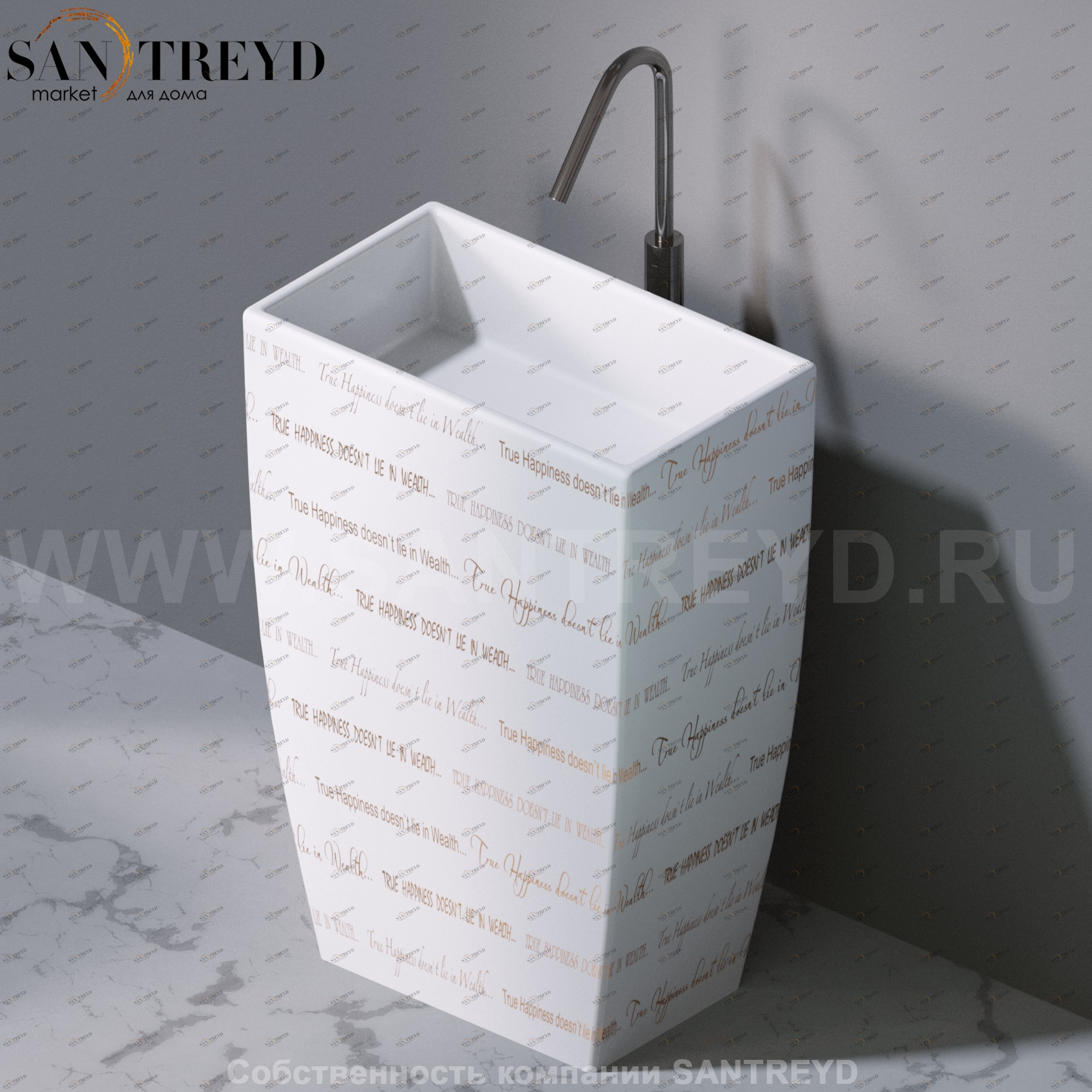 L110420G Напольная раковина стоящая прямоугольная A. e T. Italia Tower AeT ITALIA