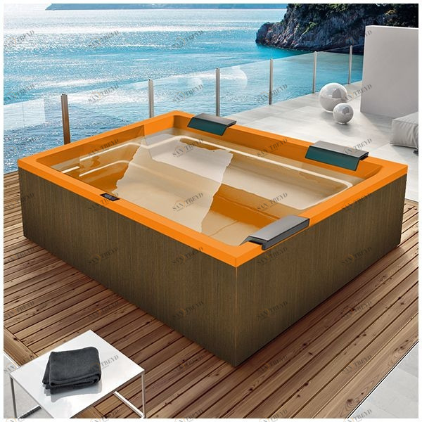Бассейн Gruppo Treesse Rest SPA-V192H-PL-O прямоугольный spa с гидромассажем и нагревателем встроенный оранжевый SPAV192HPLO