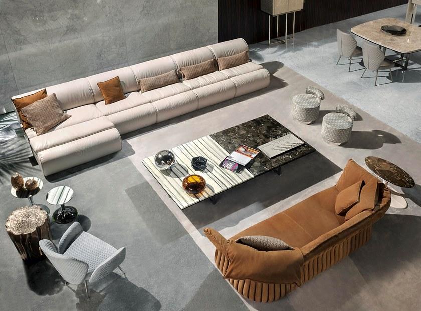 HESSENTIA | Cornelio Cappellini Модульный кожаный диван с шезлонгом Denver Santreyd sun-id-1397449 - Вид №3