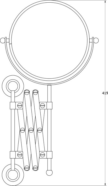STI 020 Косметическое зеркало двустороннее x2 3SC STILMAR CHROME Treesseci 3SC - Вид №1