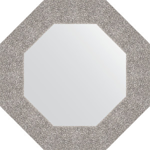 BY 3802 Зеркало в багетной раме - чеканка серебряная 90 mm EVOFORM Octagon