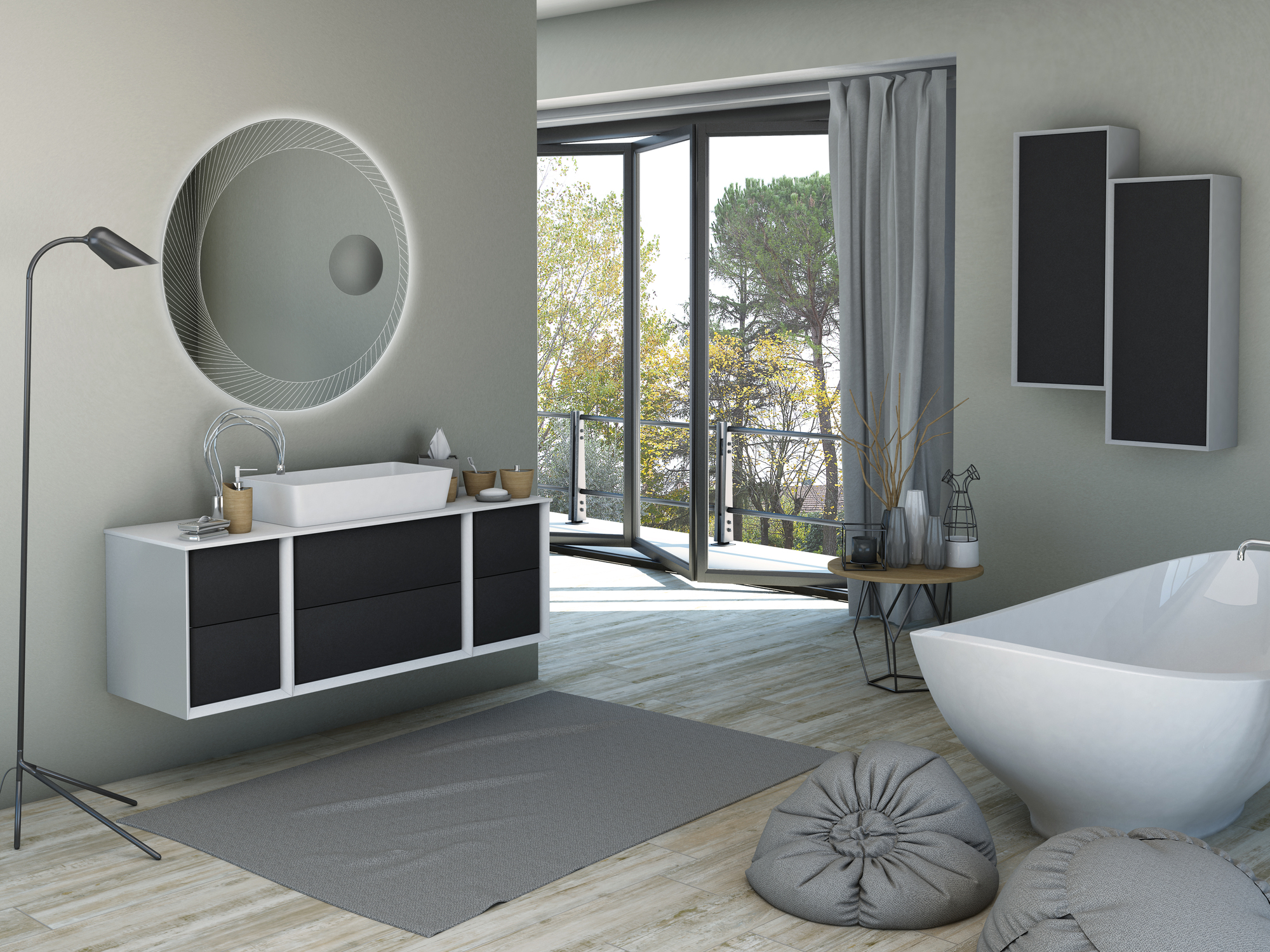 Мебель для ванной CEZARES BELLAGIO 140 Grafite - Вид №6