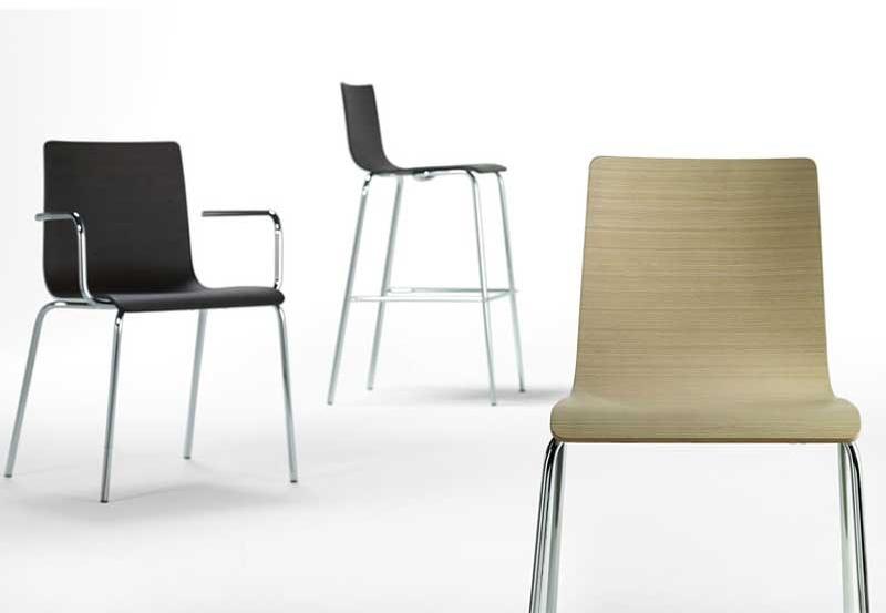 Inday Стул штабелируемый из фанерованной древесины Tesa 750 - Вид №2