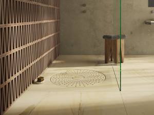 Поддон для душа с квадратным мраморным полом