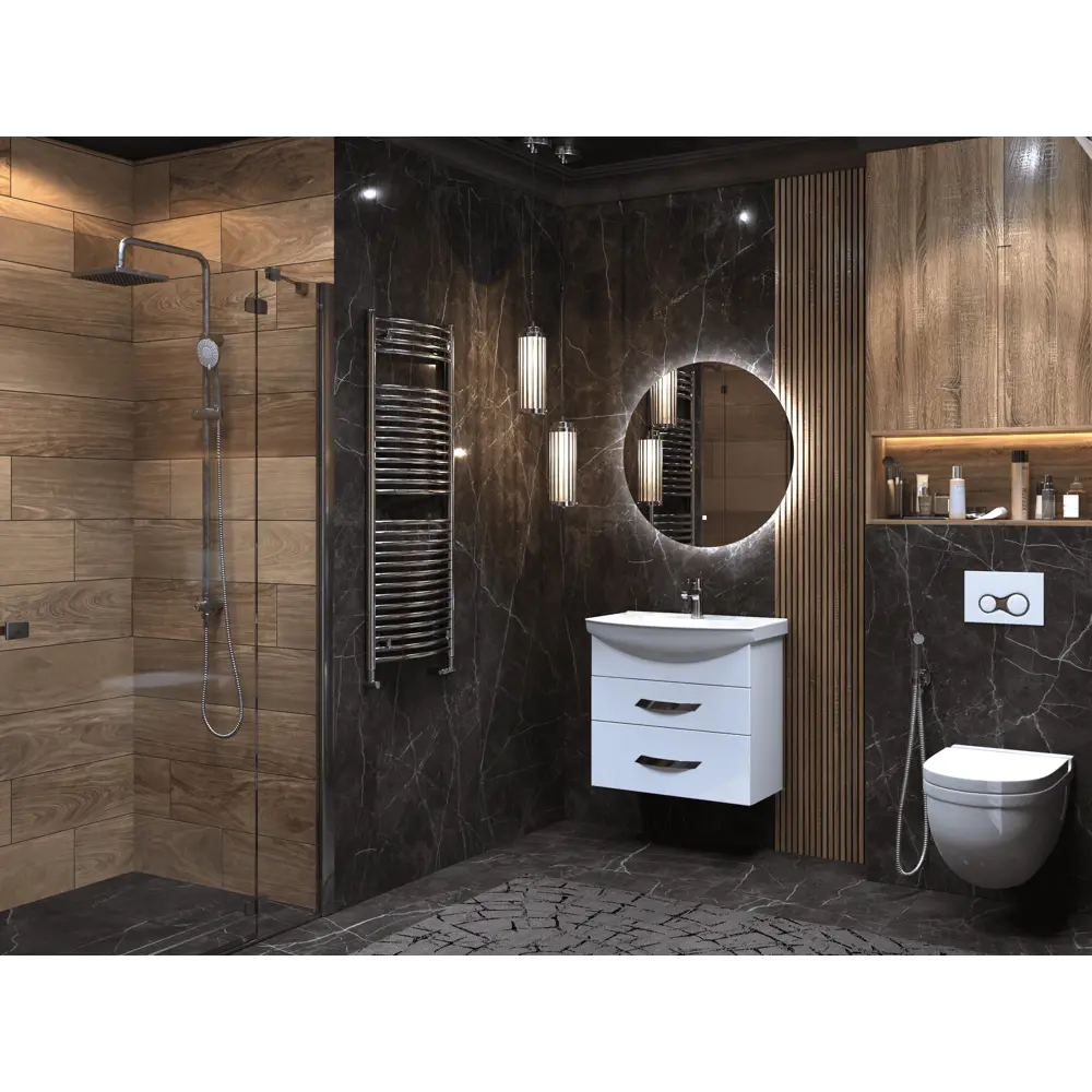 Тумба под раковину Vigo Moss подвесная 65 см, цвет белый STLM-2125273 - Вид №6