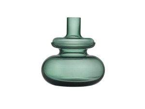 Круглая ваза из дутого стекла