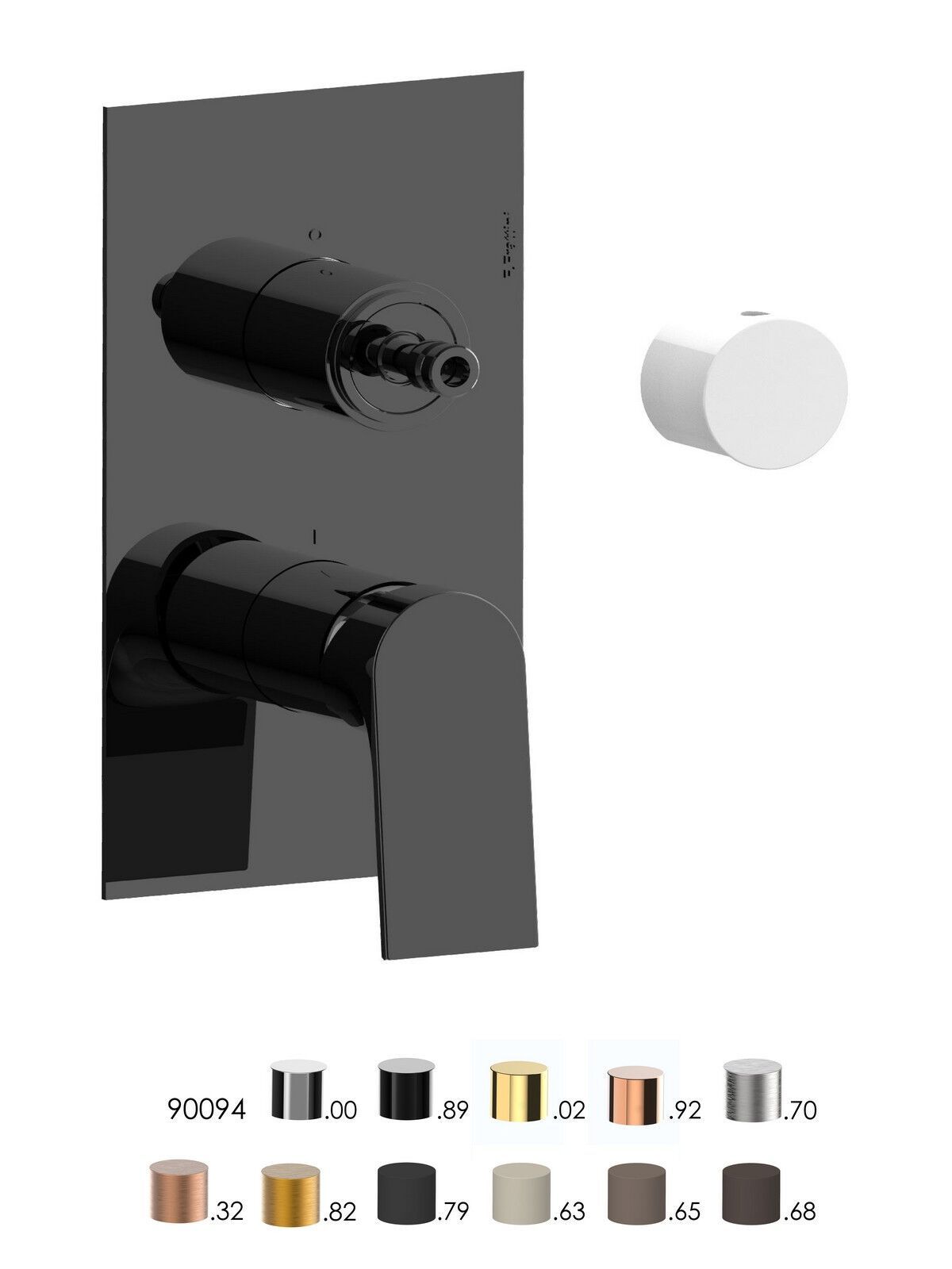 Однорычажный встраиваемый смеситель для душа с переключателем Rubinetterie Frattini Нарцисс ARCH-00114598 - Вид №8