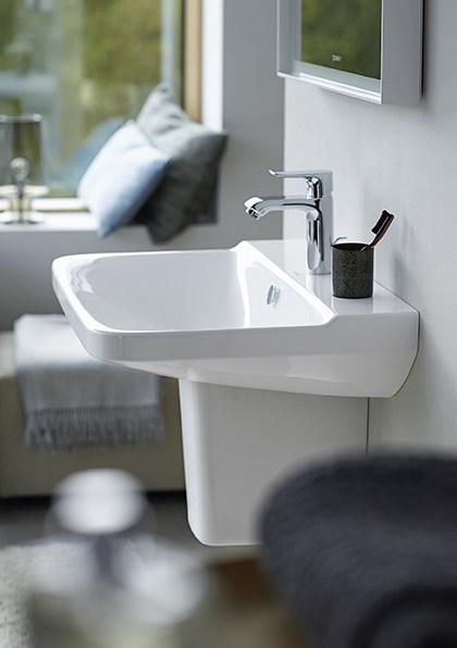 071645 Подвесная раковина настенная овальная Duravit P3 Comforts белая - Вид №2