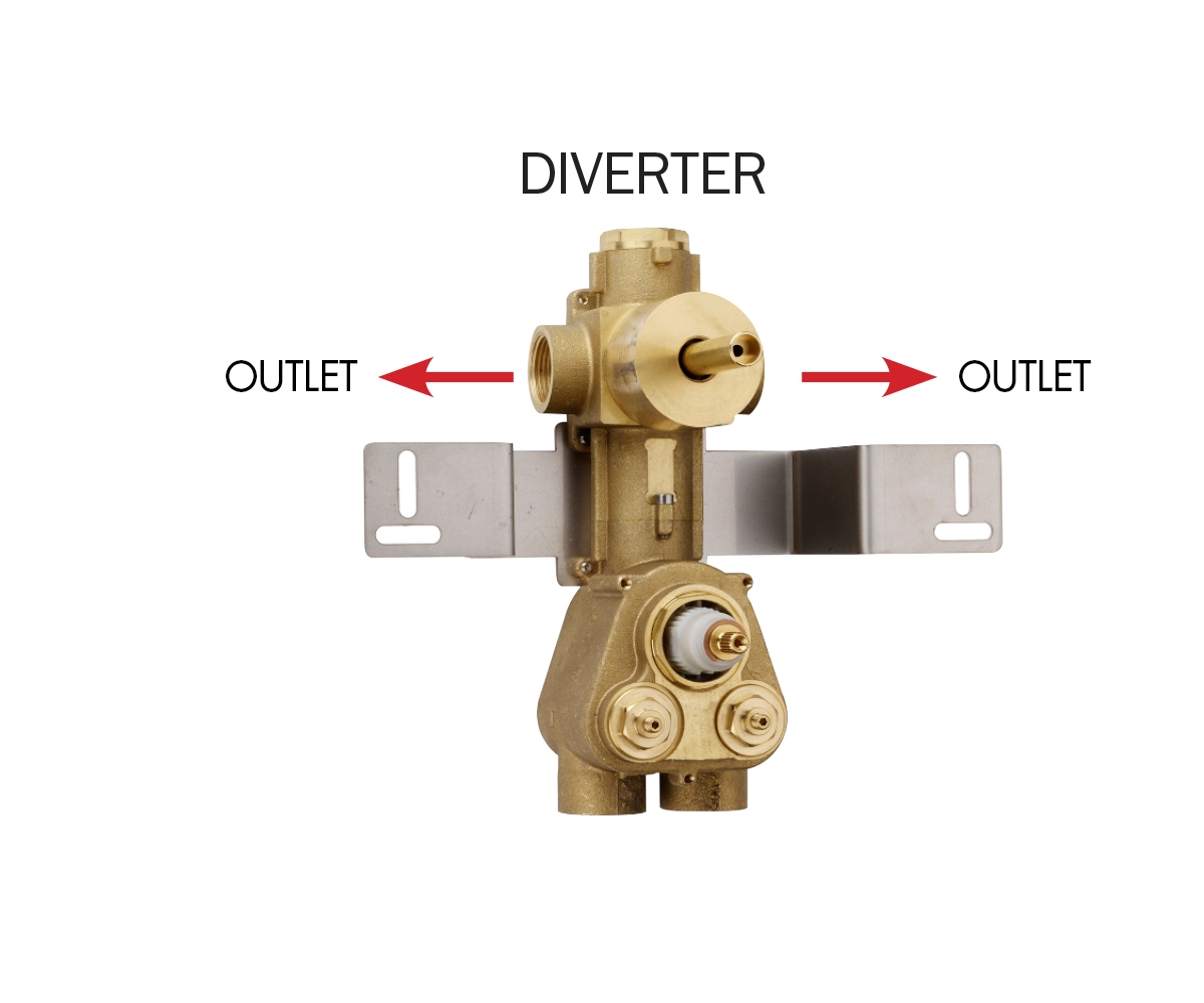 Z031201 + Z030205 000 Смеситель & запорный кран Oki 2 Outlets (with diverter) HP BOSSINI  - Вид №1