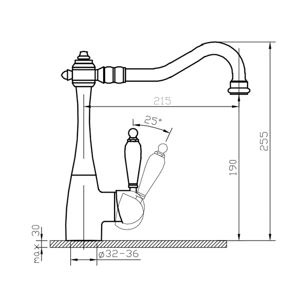 35-03L Pula  Смеситель для кухни  ARGO kran 3503lpula - Вид №1