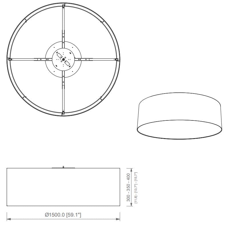 Ткань светодиодный потолочный светильник Contardi Circus ARCH-00029474 - Вид №6