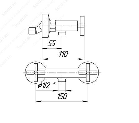 Cмеситель MIGLIORE Naxos ML.NAX-7646 для душа ML.NAX-7646.CR - Вид №1