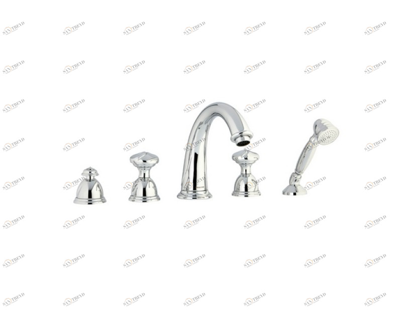 051416.B00.62 Набор для ванны с пятью отверстиями Сатин никель Mestre Oman