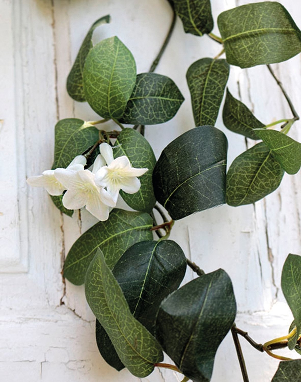 6748 883 a3 Искусственная гирлянда стефанотиса, 138 листьев, 39 цветков, 180 см, зеленая H-andreas  - Вид №1