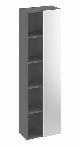 9742321111 IDO Elegant стеллаж, с зеркалом, 400 мм, белый - Вид №5