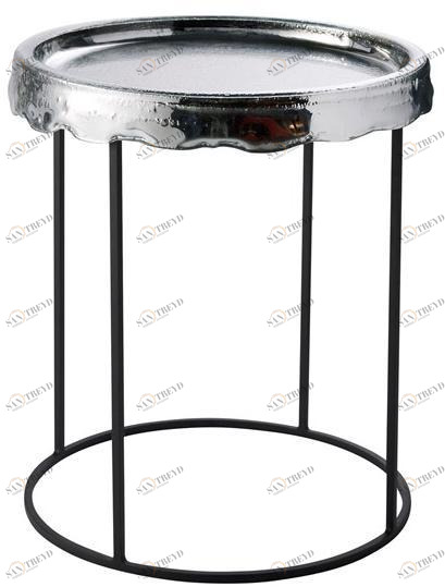 RADAR INTERIOR Круглый журнальный столик из термоформованного стекла с подносом sun-id-1434742