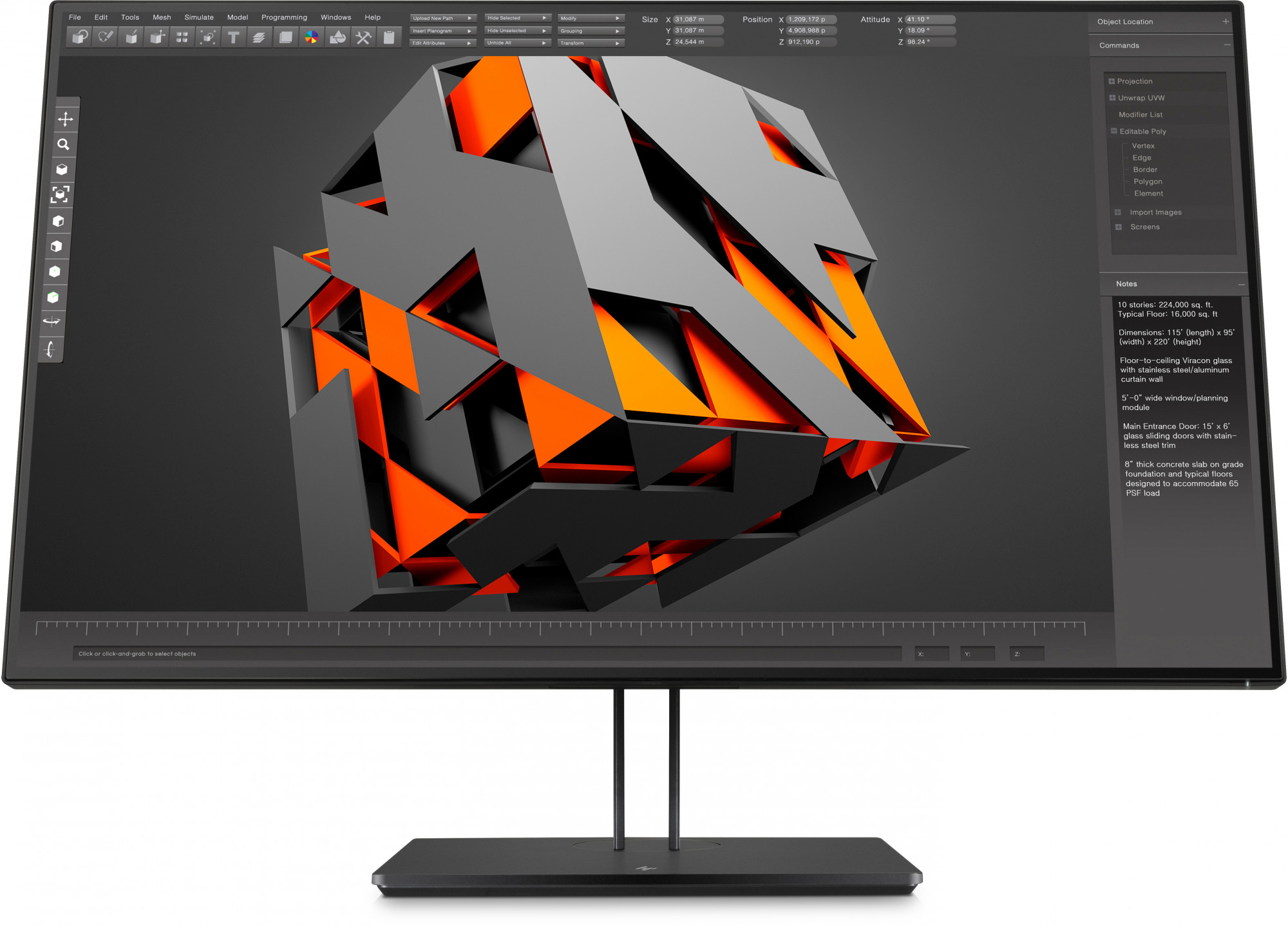 1AA81A4#ABB z32 uhd 4k micro edge display 3840x2160 16:9 350 cd/m2 1300:1 14ms 178°/178° hdmi usb 3.0 dp energy star blacklight (repl d7p94a4) HP Santreyd 