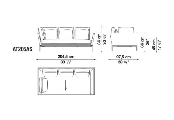 Кожаный диван B&B Italia Атолл ARCH-00112726 - Вид №53
