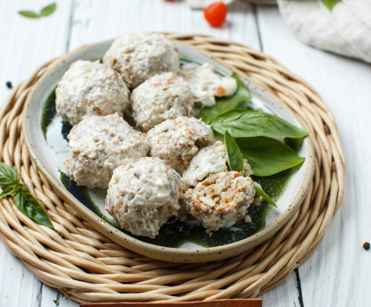 6757 Куриные ёжики в сливочном соусе (су-вид) Вкусляндия 