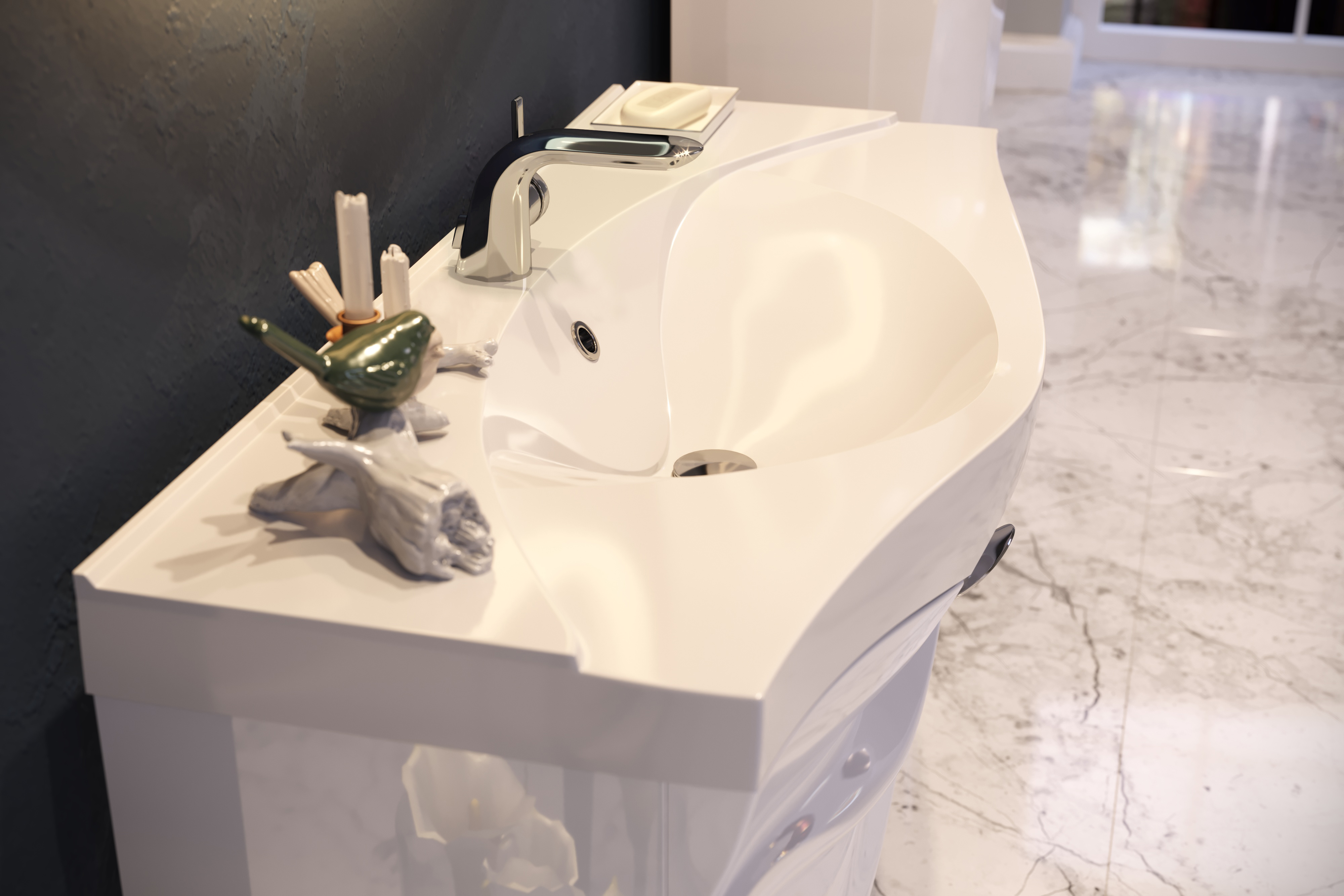 У40418 Тумба с раковиной Eclipse 110, 1я, White 1 Marka Eclipse - Вид №2