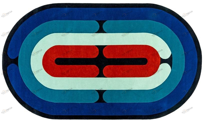 Diacasan Edition Овальный коврик ручной работы из шерсти Christian signorel sun-id-1369522