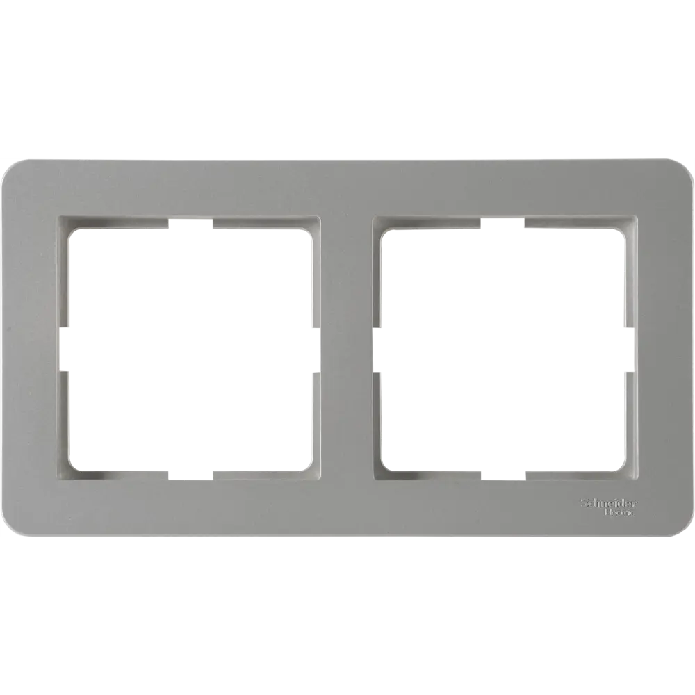 Двухместная рамка SYSTEME ELECTRIC W59 в цвете платина для розеток и выключателей 82593333 STLM-0030826