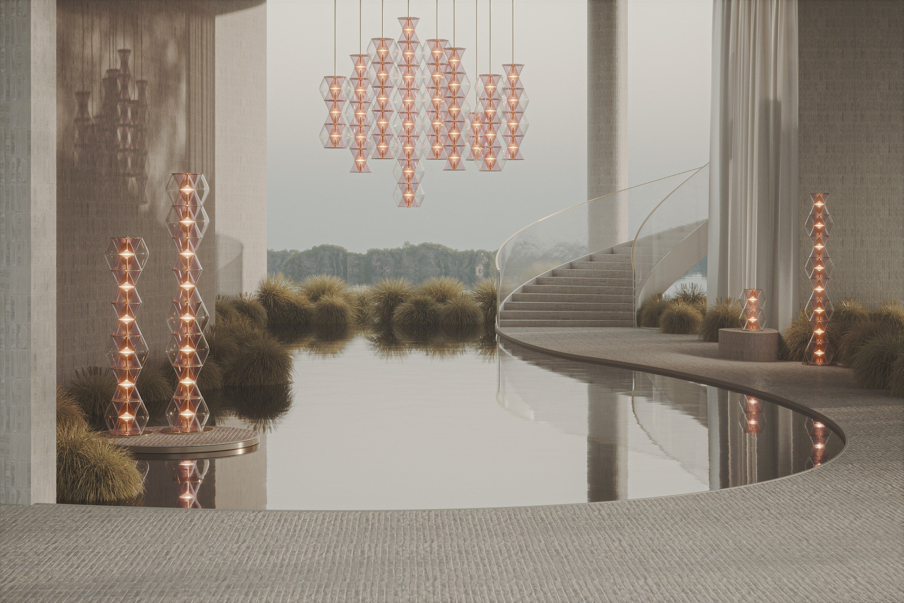 Выдувное стекло светодиодный торшер Rakumba Argyle ARCH-00013241 - Вид №1