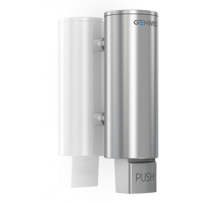 GW04 06 04 02 Genwec Дозатор мыла цилиндрический 300мл нержавеющая сталь 304 глянцевая 