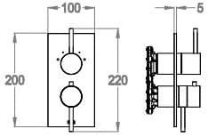 Fir Italia Дивертер / пульт дистанционного управления из нержавеющей стали Cleosteel 48 4880188 - Вид №1